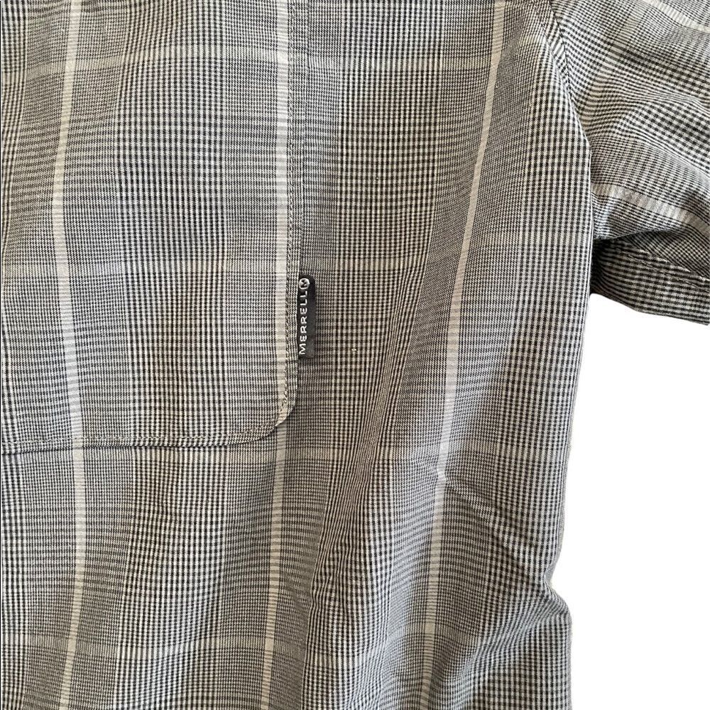 MERREL Long sleeve gray plaid button down shirt size XXL - Picture 2 of 6